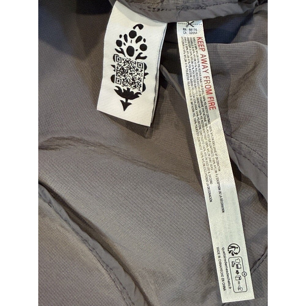 Free People Movement Peace Out Outer Shell Jacket Women’s Size S Gunmetal Gray - Picture 10 of 14